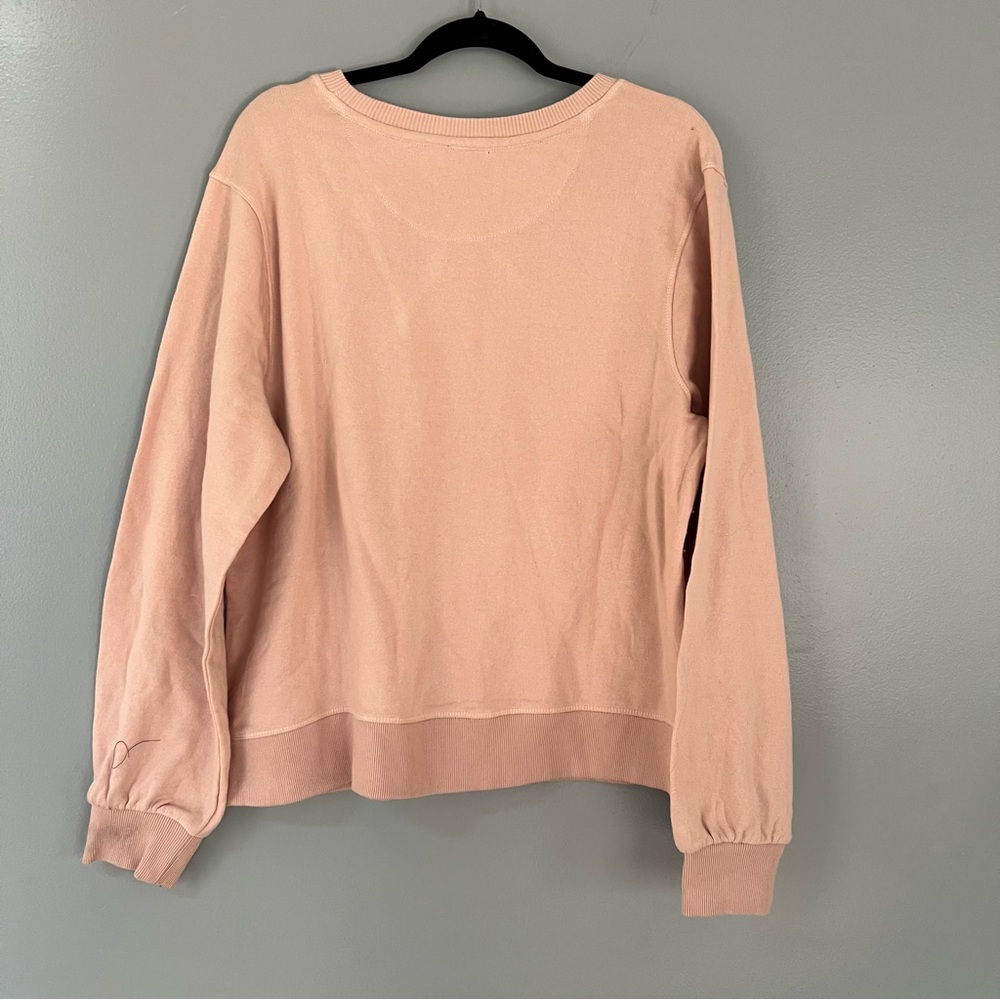 Anthropologie Beaded Bow Dusty Blush Sweater - Picture 4 of 7